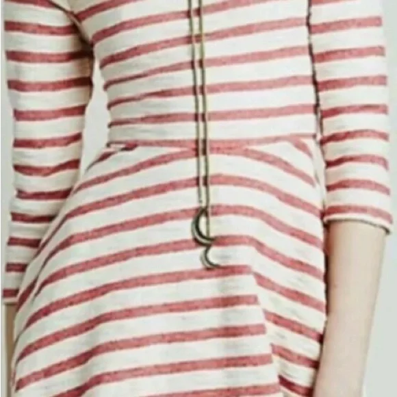 Free People Red and White Fit and Flare Boho Dress - Picture 3 of 8